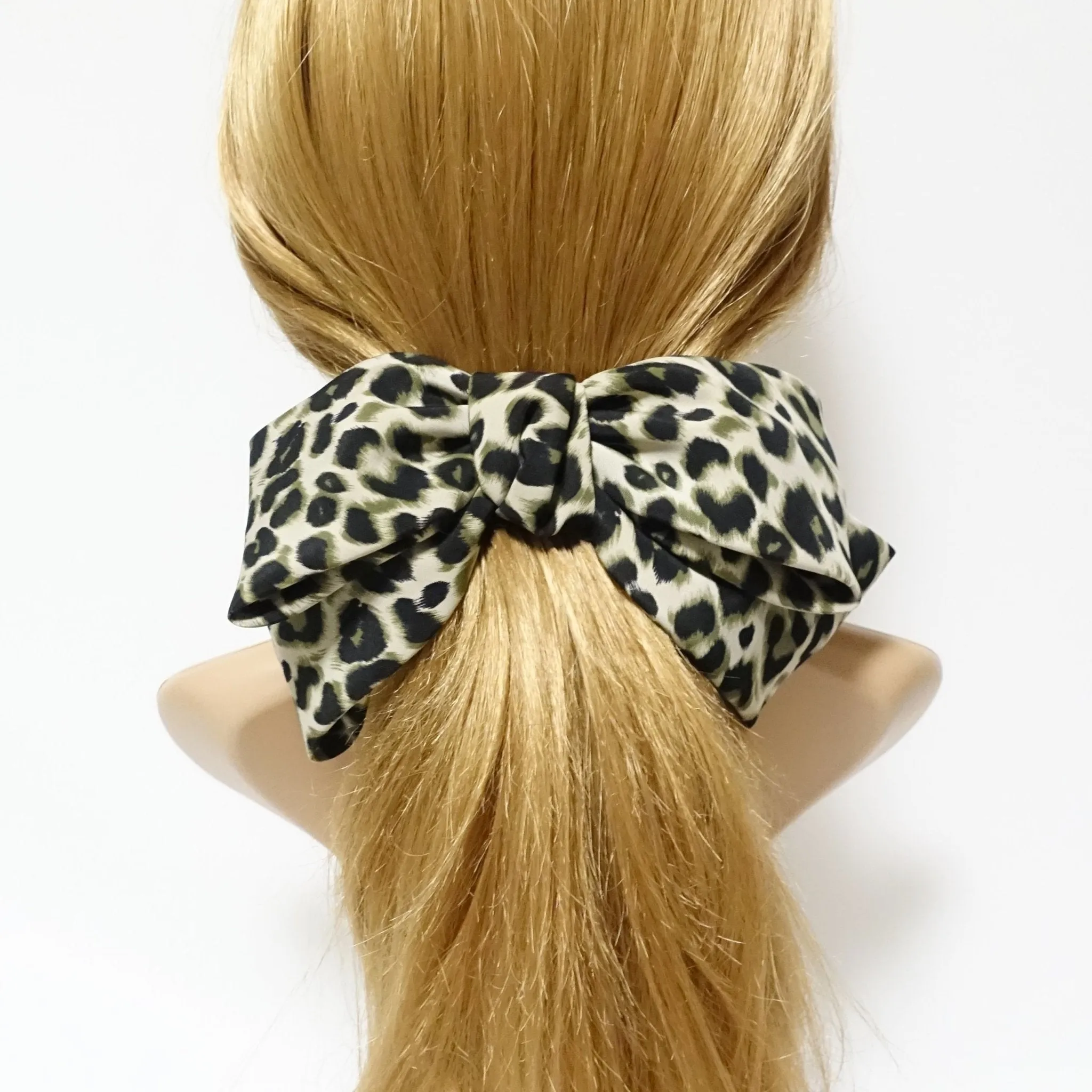 Leopard print big bow barrette sexy floppy hair bow barrette