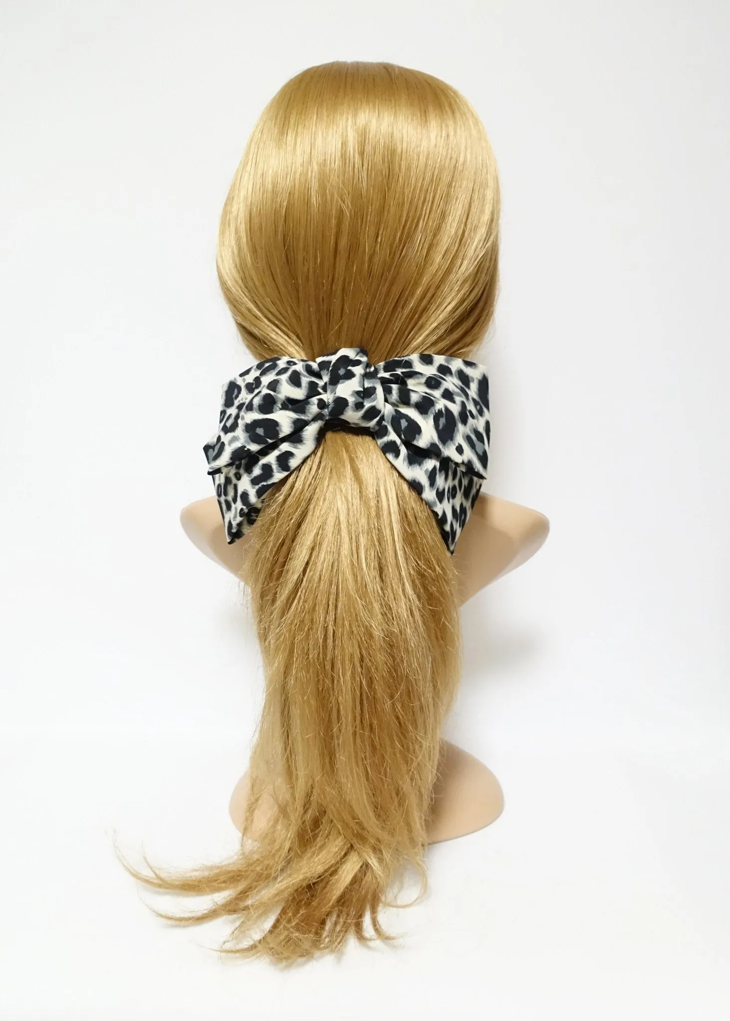 Leopard print big bow barrette sexy floppy hair bow barrette