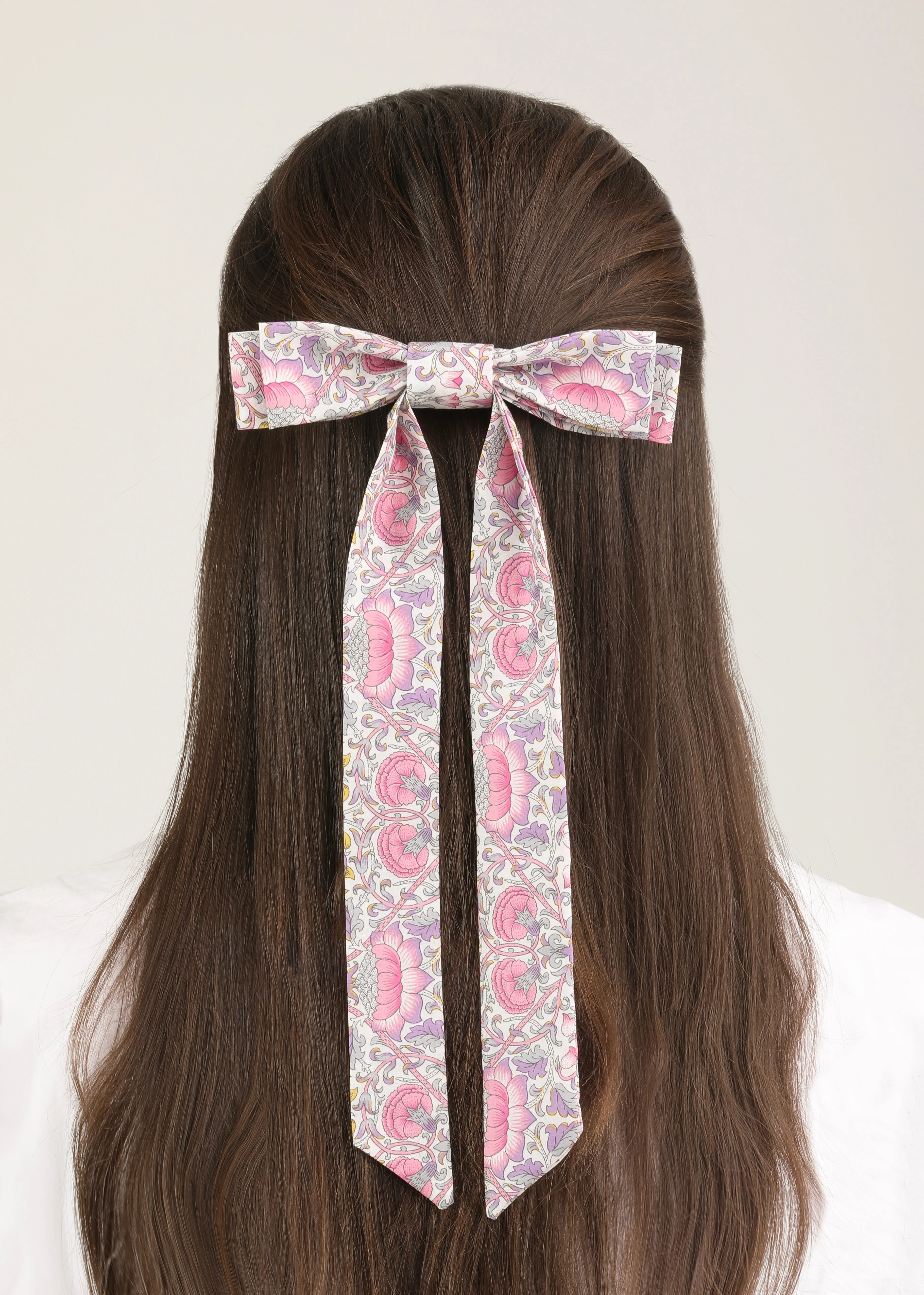 Liberty of London Bow Barrette - Pink, Purple, Grey