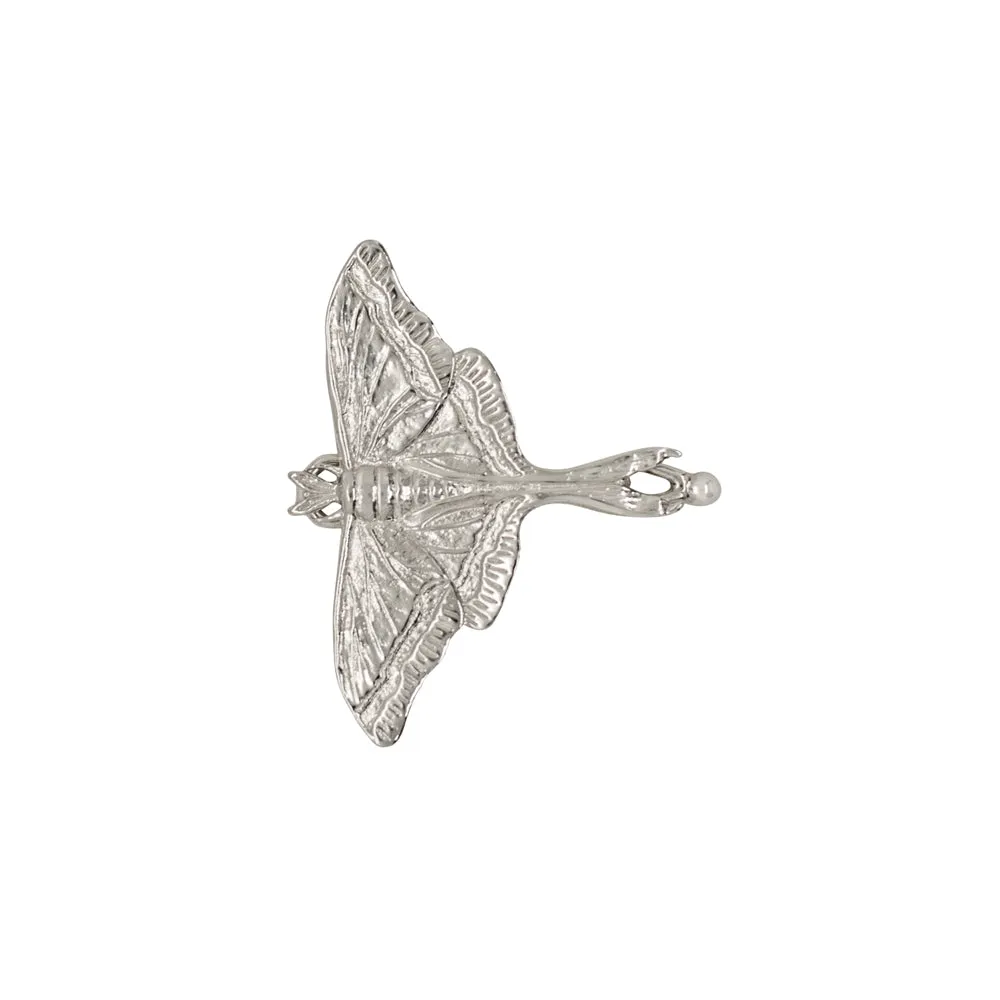 Luna Moth Barrette in Silver | Available to ship January 14, 2025