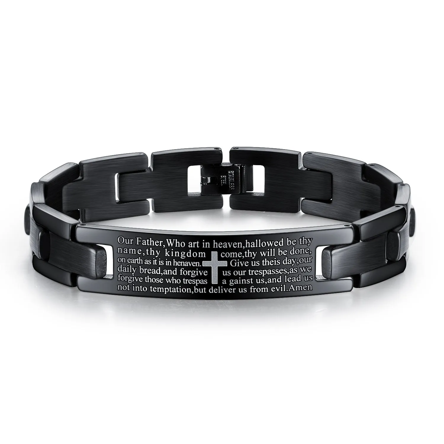 Men's Fashion Bible Cross Bracelet