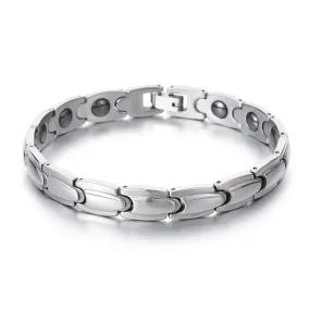 Men's Magnetic Titanium Stainless Steel Bracelet – Sleek and Durable Design for Pain Relief, Hypoallergenic, and Comfortable for Daily Wear