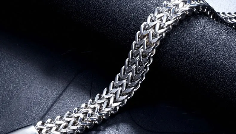 Men's stainless steel magnet buckle bracelet