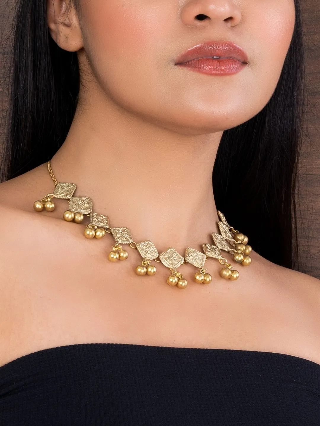 Miharu Square Dokra Sequence Versatile Choker