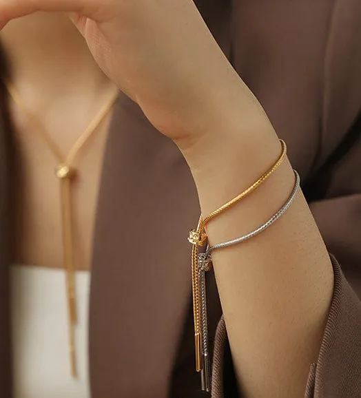 Minimalist Adjustable Clasp Bracelet & Necklace