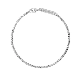 Minimalist Box Chain Bracelet in Silver