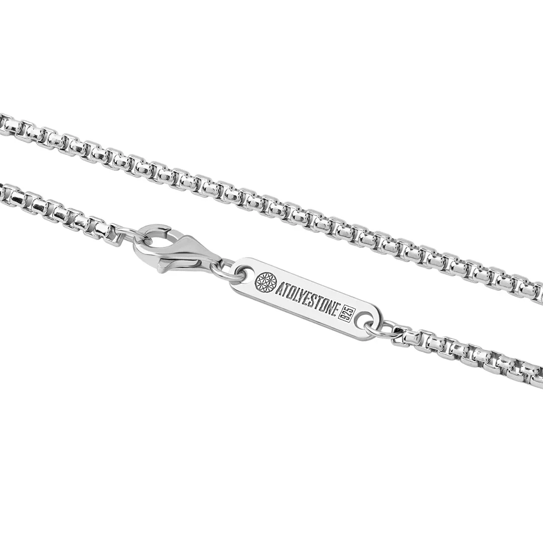 Minimalist Box Chain Bracelet in Silver