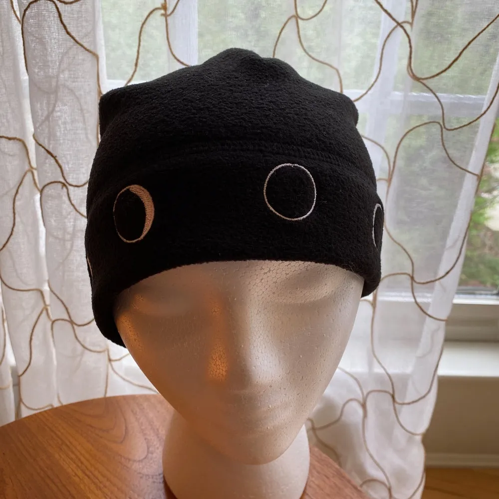 Moon Phases Fleece Beanie