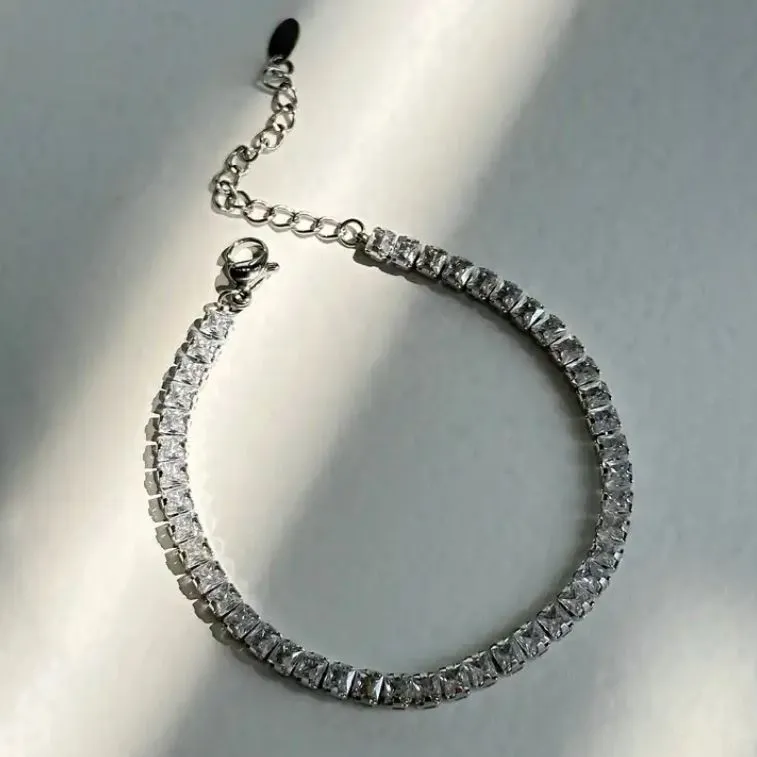 MURANO - Gold or Silver 5A Zircon Adjustable Tennis Bracelet