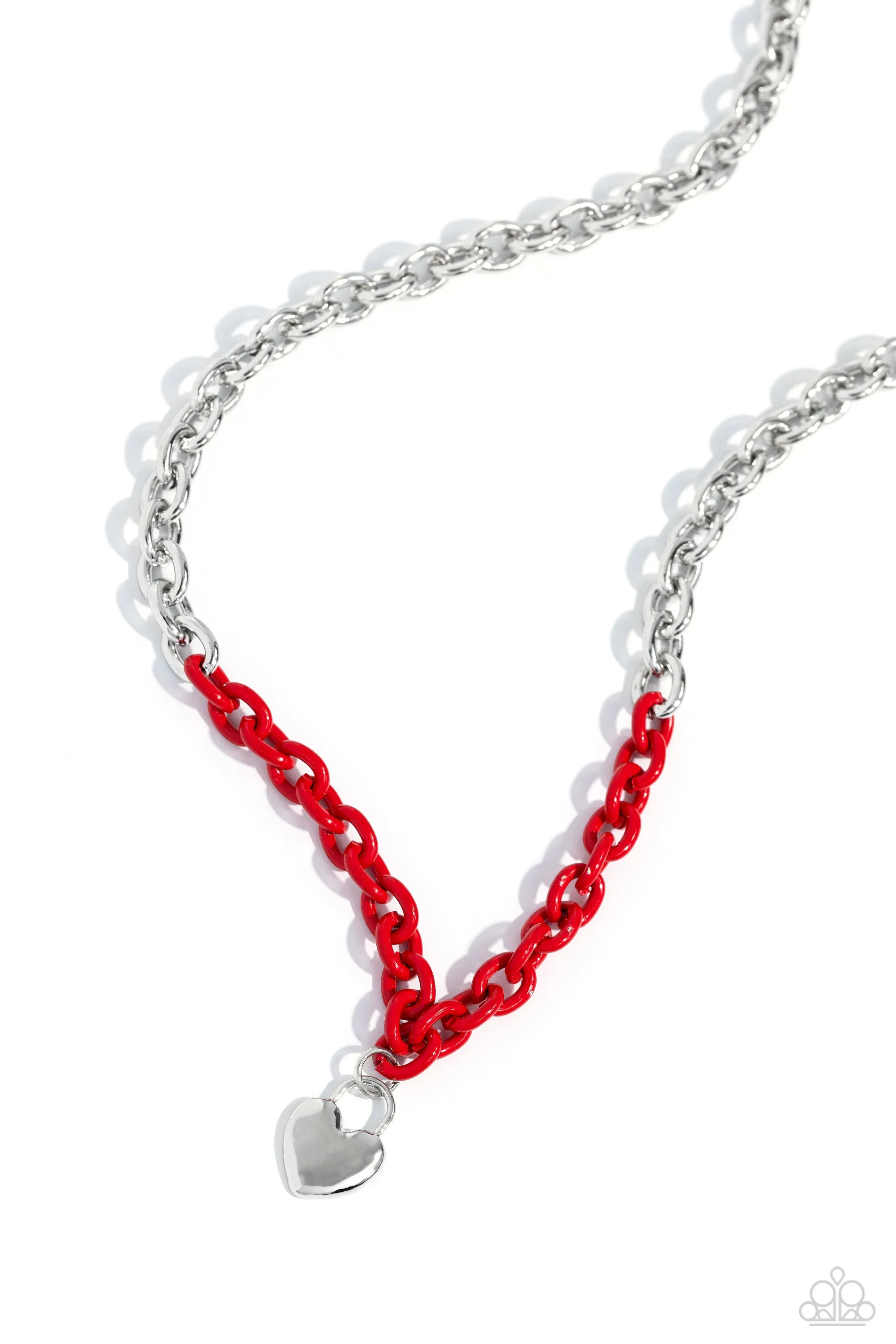 Necklace Locked Down - Red SET35