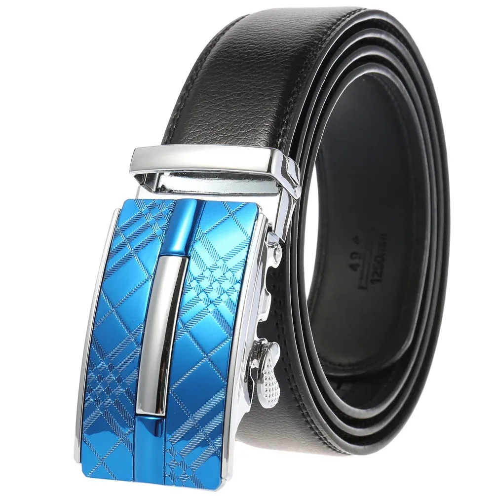 New Men's Belts Metal Automatic Buckle Belt for Men Genuine Leather Luxury Designer Male Belt High Quality Designer Waist Band