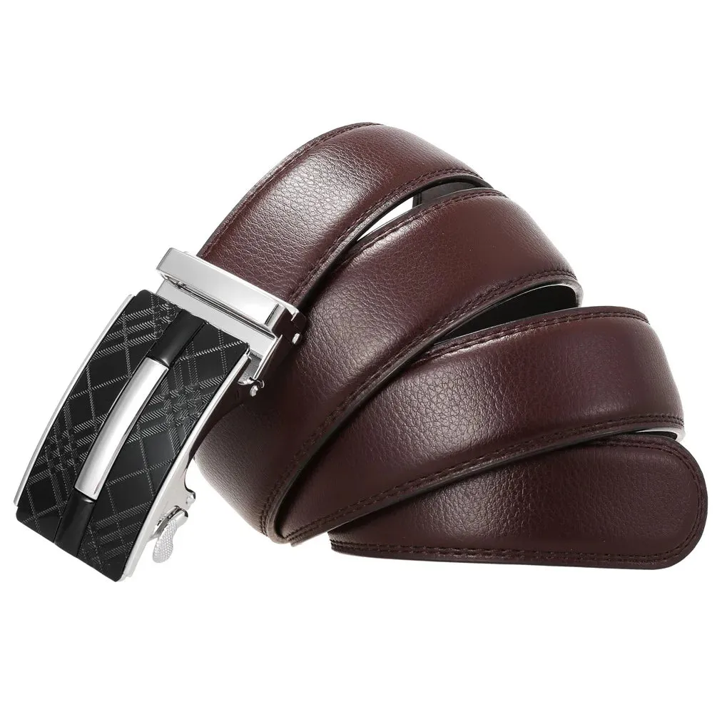 New Men's Belts Metal Automatic Buckle Belt for Men Genuine Leather Luxury Designer Male Belt High Quality Designer Waist Band