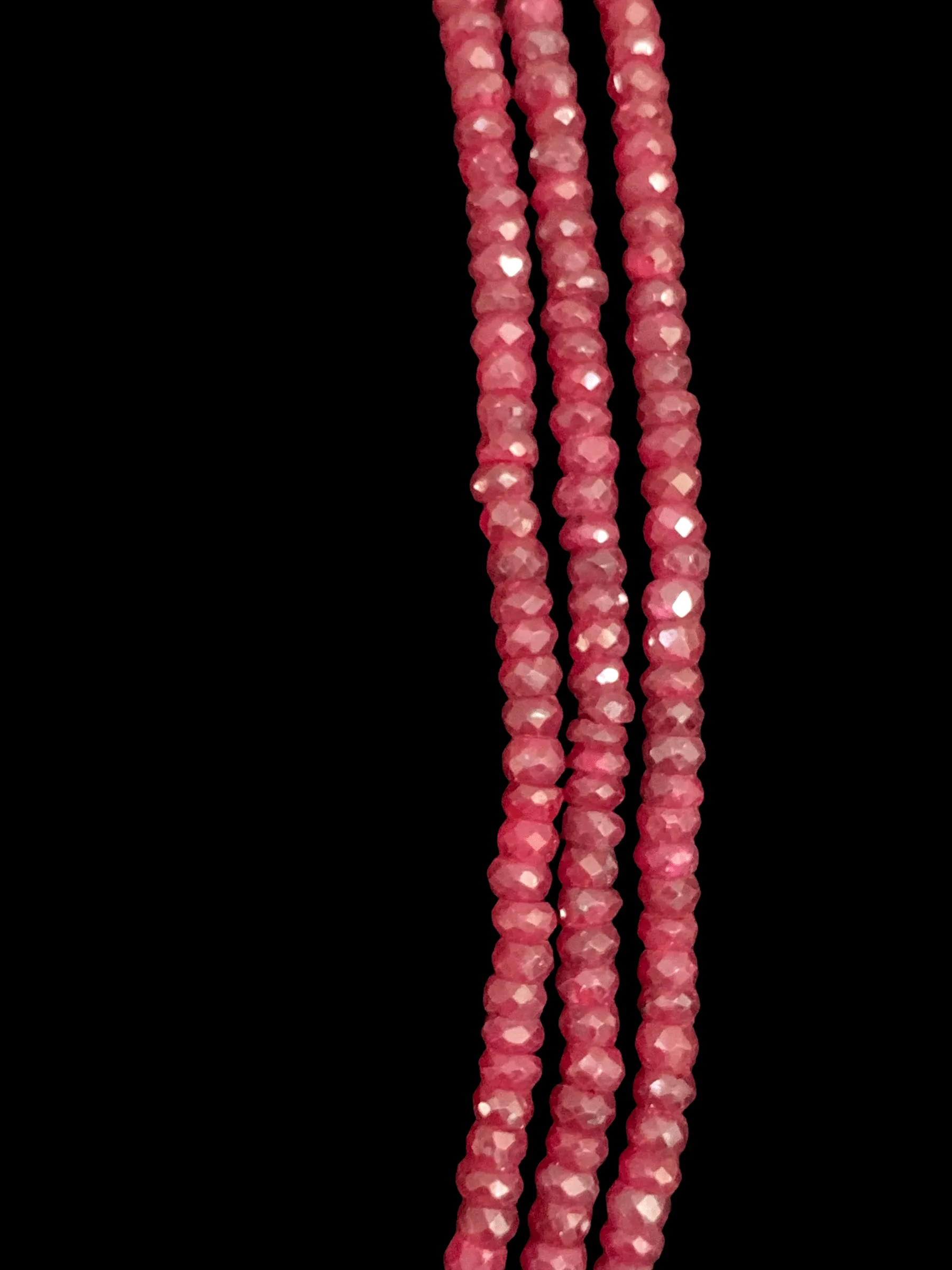 NS295 ruby  beads necklace ( READY TO SHIP )