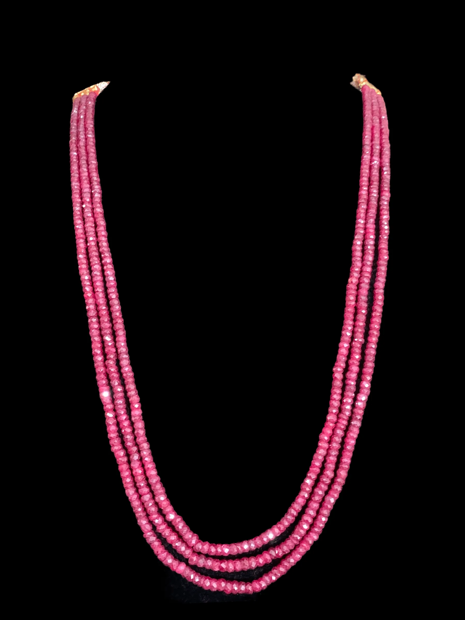 NS295 ruby  beads necklace ( READY TO SHIP )