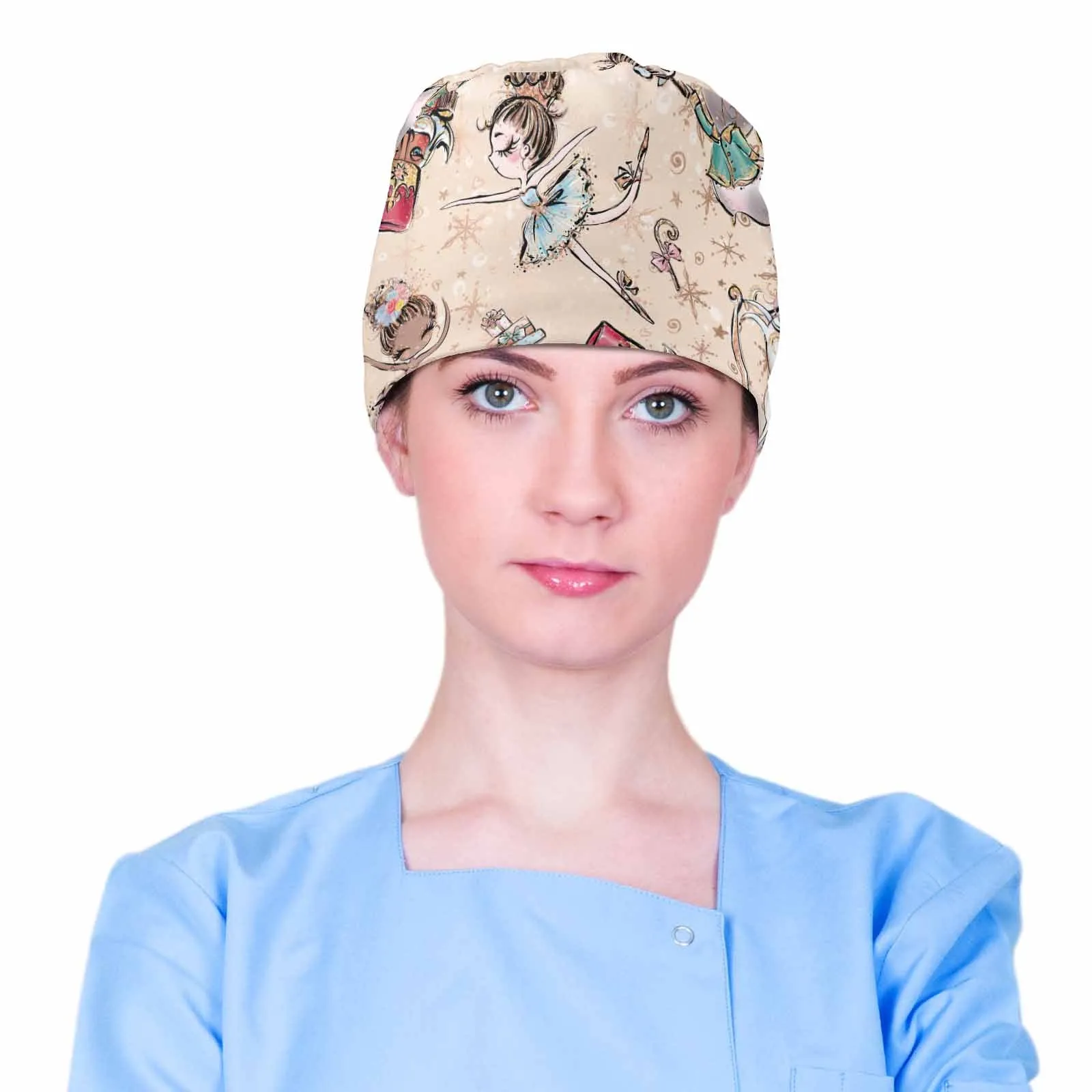 Nurse Scrub Cap Christmas Nutcracker  Scrub Cap