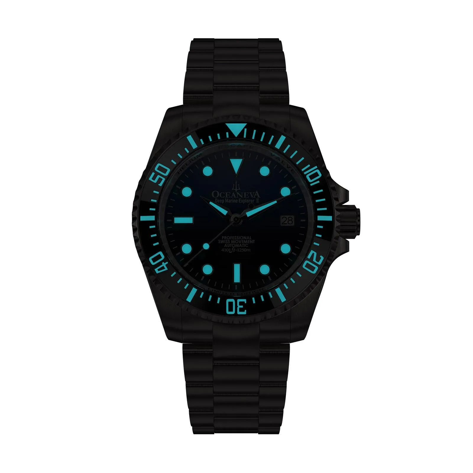 Oceaneva Deep Marine Explorer II1250M Titanium Watch Blue Black