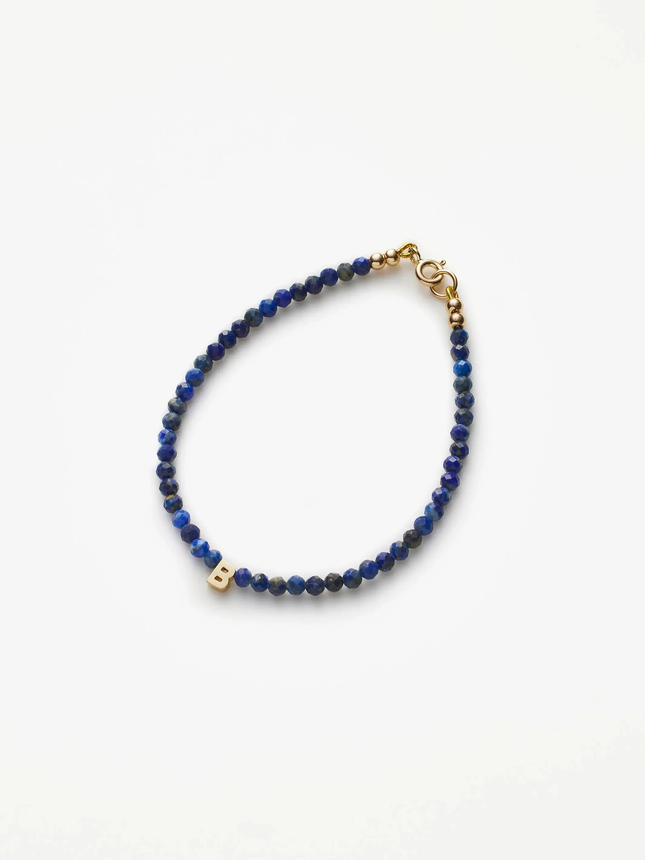 One Letter Lapis Bracelet