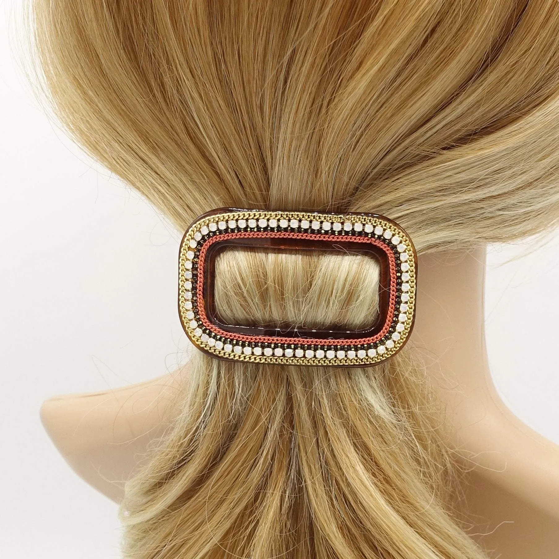 opal chain hair barrette hair accessory for women