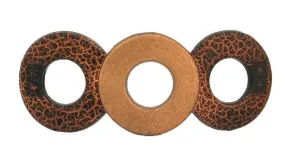 Open Circles Crocodile  Barrette With Gold