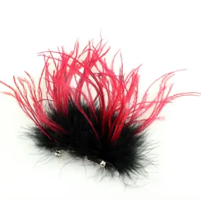 Ostrich Feather Hair Barrette