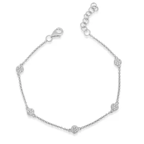 Pave Diamond Circle Station Bracelet