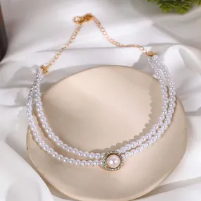 Pearl choker necklace