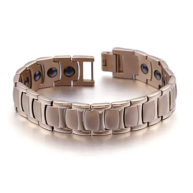 Personalized Electroplated Titanium Steel Men's Bracelets in European and American Fashion Trends