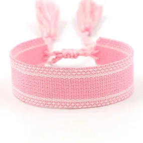 Personalized Woven Bracelet - Pink