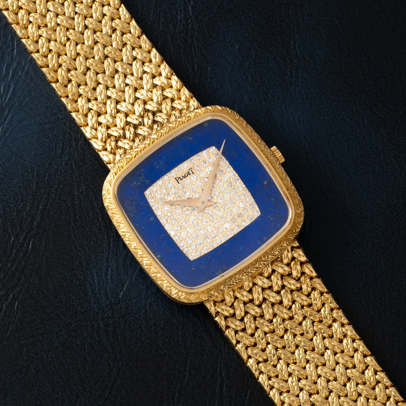 Piaget Pave 'Lapis Lazuli' Dress Watch