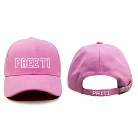 Pink Caps for Women Ladies - Add Name