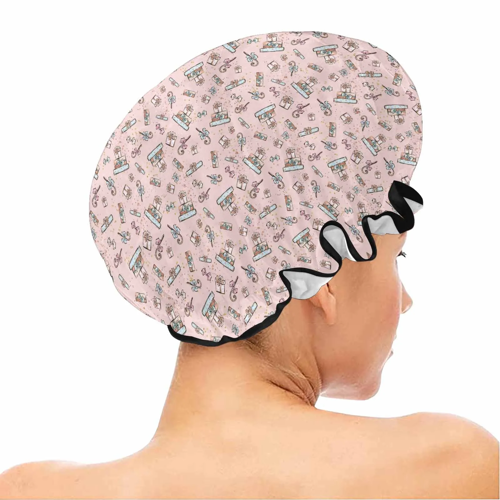 Pink Christmas presents 50  Shower Cap