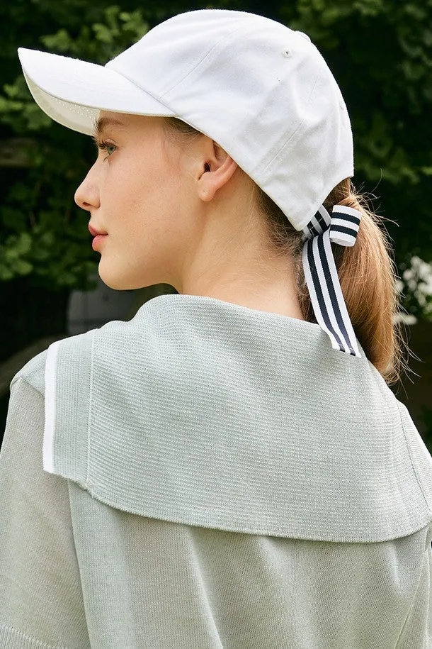 [PlayDEBB]Stripe Ribbon Ball Cap_IV(DDCME7001M)