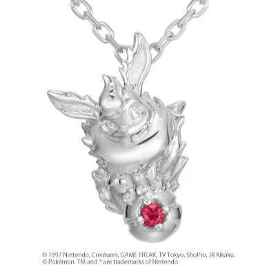 [Pokémon]Flareon & Pokéball necklace platinium