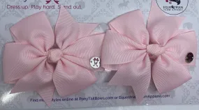 PonyTail Bows- Pinwheel light pink