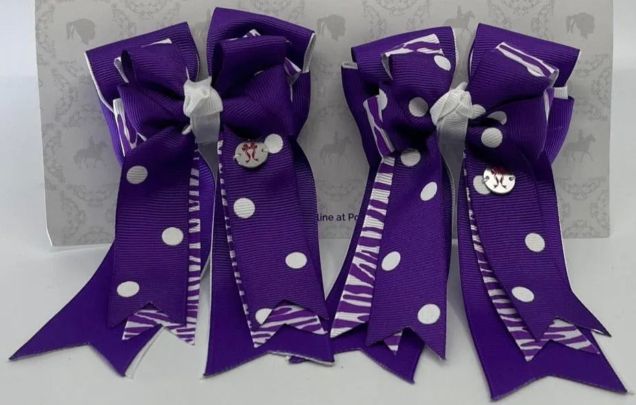 PonyTail Bows- Purple Passion