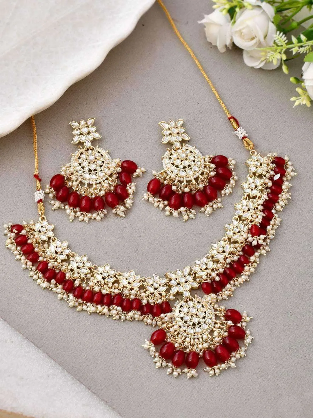 Prestigous Basra Cheed Bead Set Red