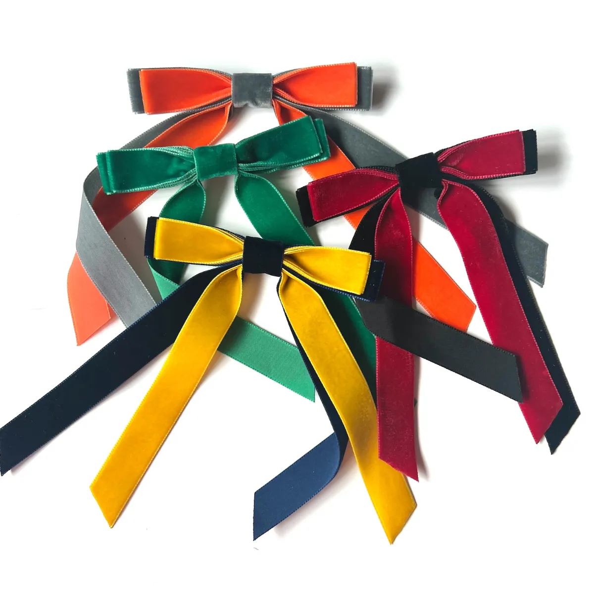 Private School Velvet Long Bow Series | Local High School Edition | Hair Tie, Barrette or Clip | School Spiritwear