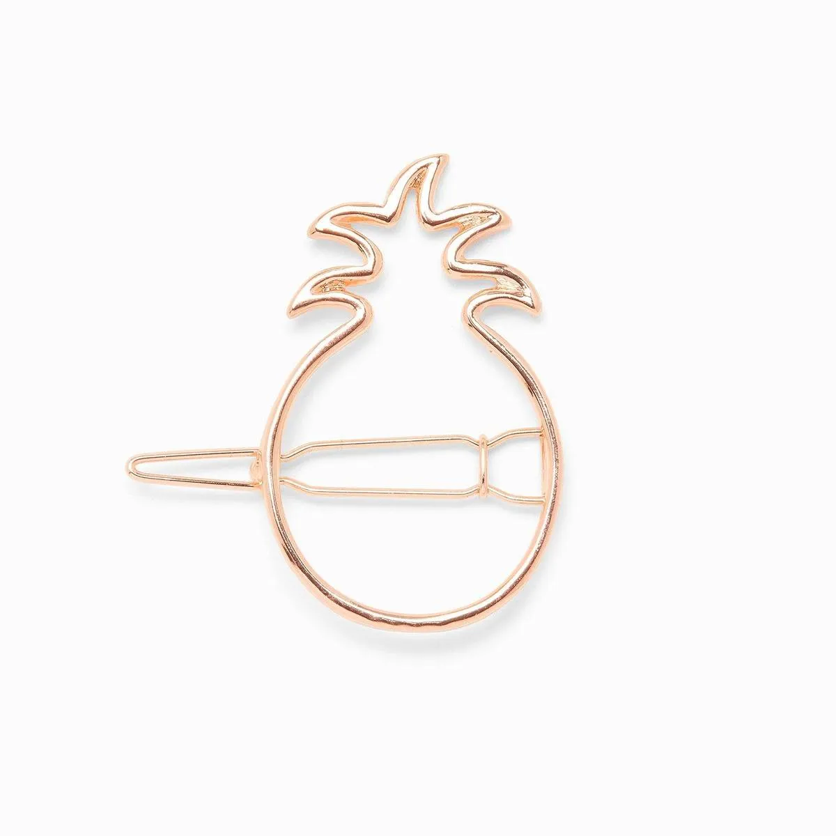 PURA VIDA PINEAPPLE HAIR BARRETTE ROSE GOLD