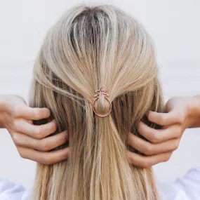 PURA VIDA PINEAPPLE HAIR BARRETTE ROSE GOLD