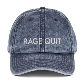 Rage Quit | Vintage Denim Cap