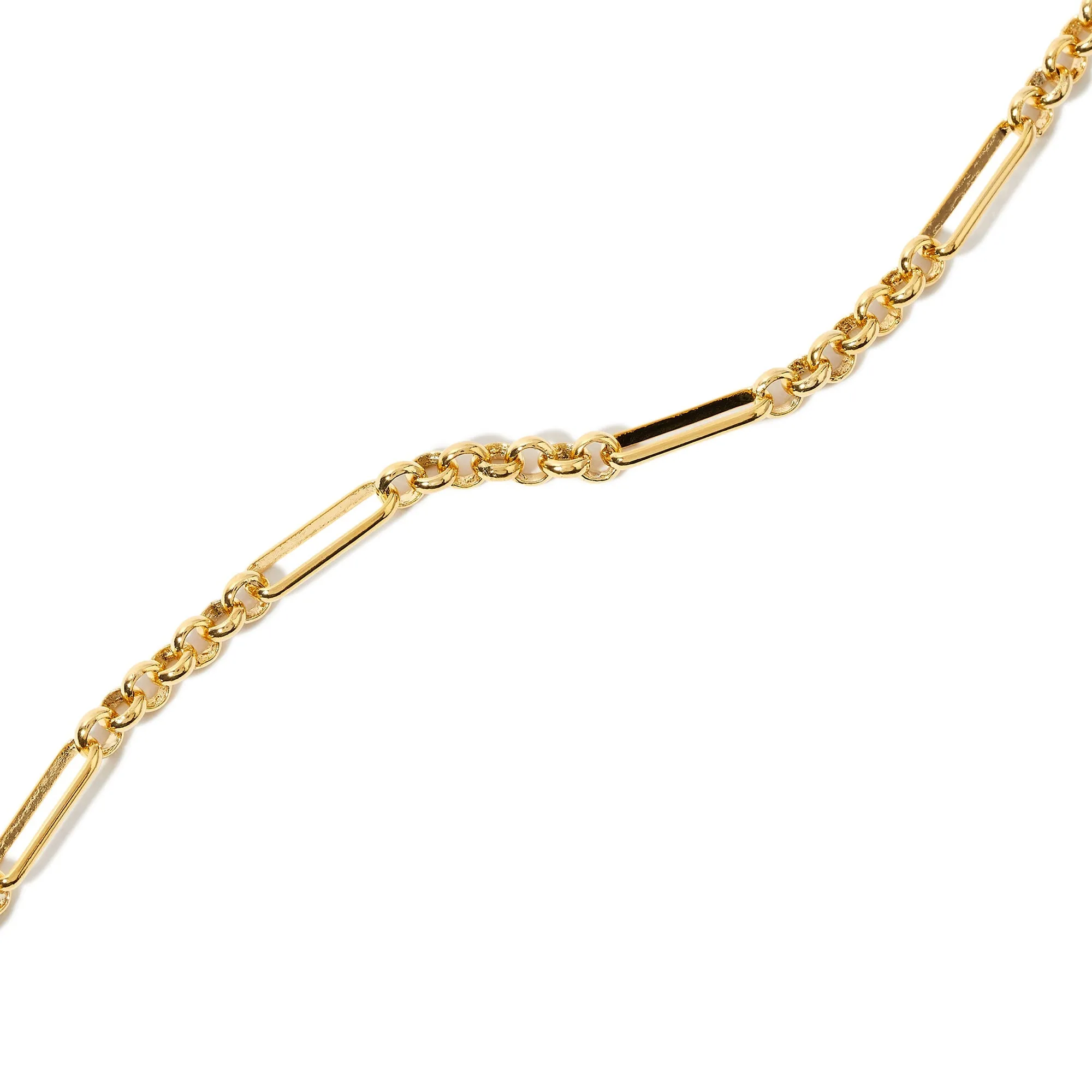 Real Gold Plated Z Figaro Chain Bracelet For Women By Accessorize London