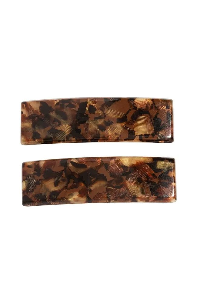 Rectangle Barrette Pair - Pavlova