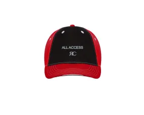 Red & Black Baseball Cap - Unisex - ALL ACCESS