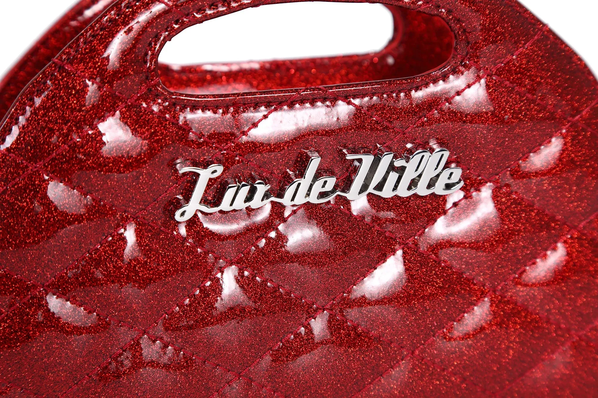 Red Rum Sparkle Half Moon Tiny Tote