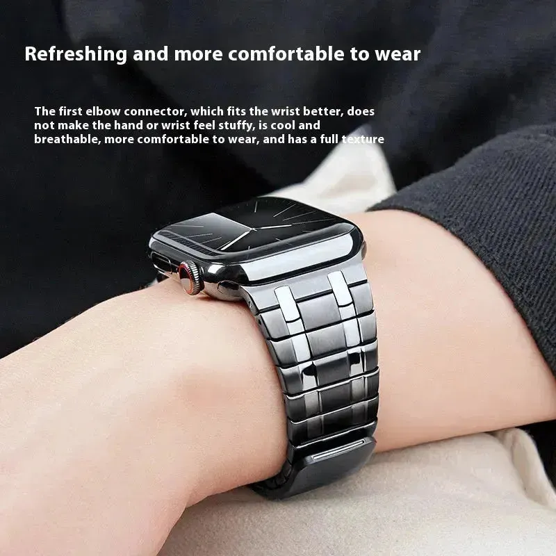 Replaceable Magnetic Metai Chain Watch Strap Suitable for iwatch