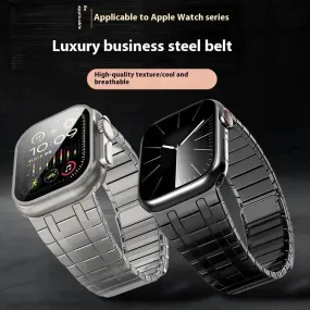 Replaceable Magnetic Metai Chain Watch Strap Suitable for iwatch