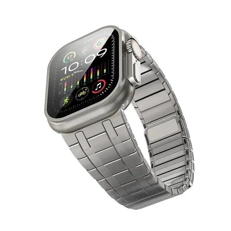 Replaceable Magnetic Metai Chain Watch Strap Suitable for iwatch