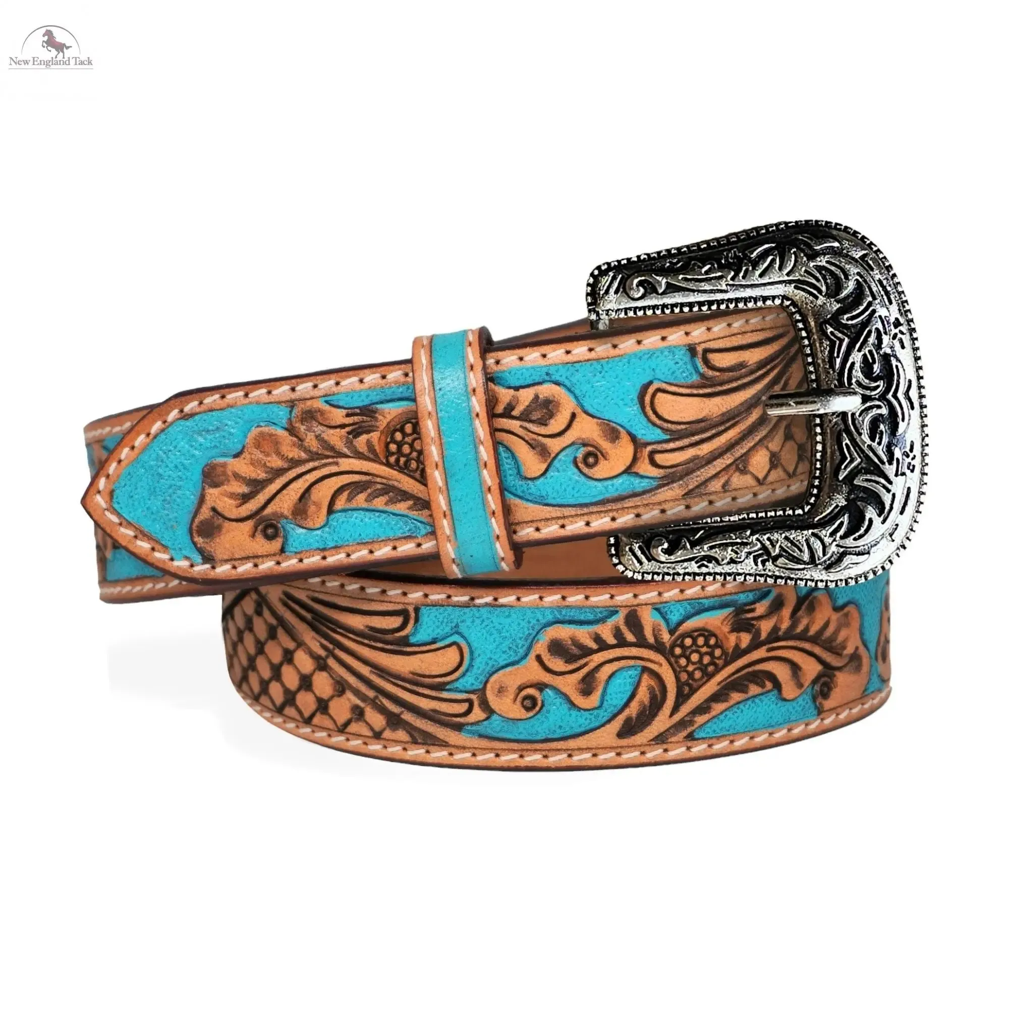 Resistance Premium Western Cowgirl Cowboy Floral Tooled  Argentinian Leather Belt