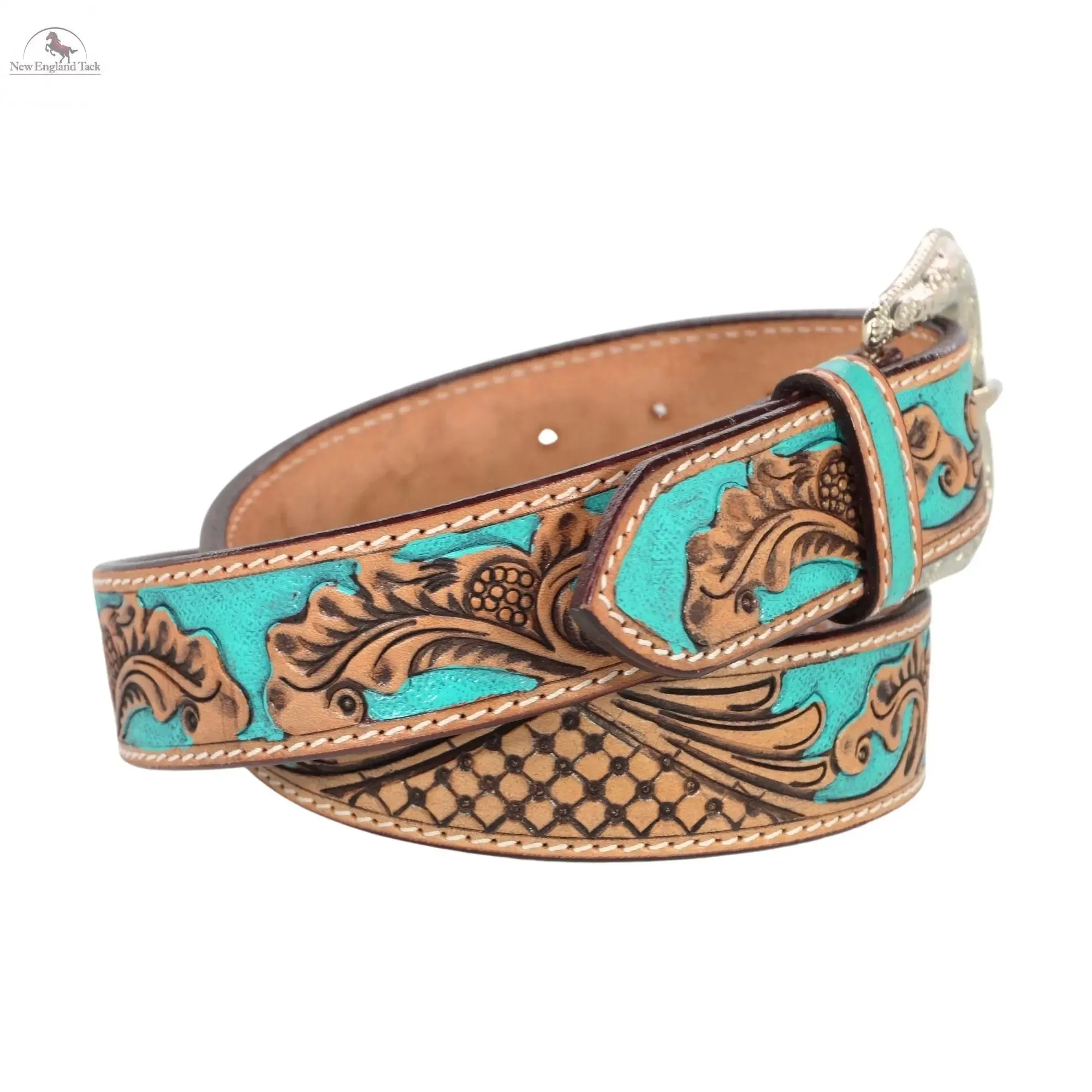 Resistance Premium Western Cowgirl Cowboy Floral Tooled  Argentinian Leather Belt