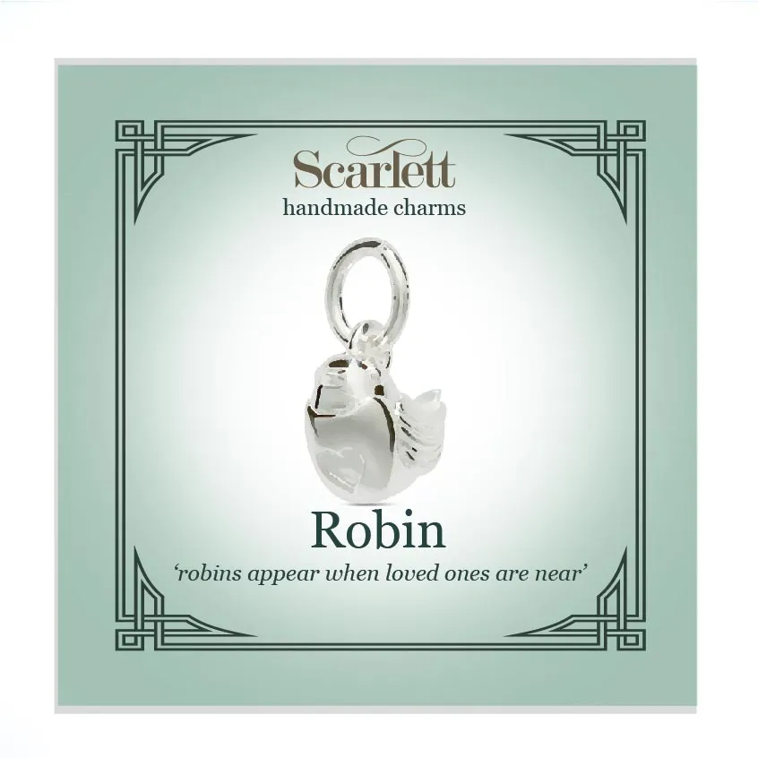 Robin Silver Charm